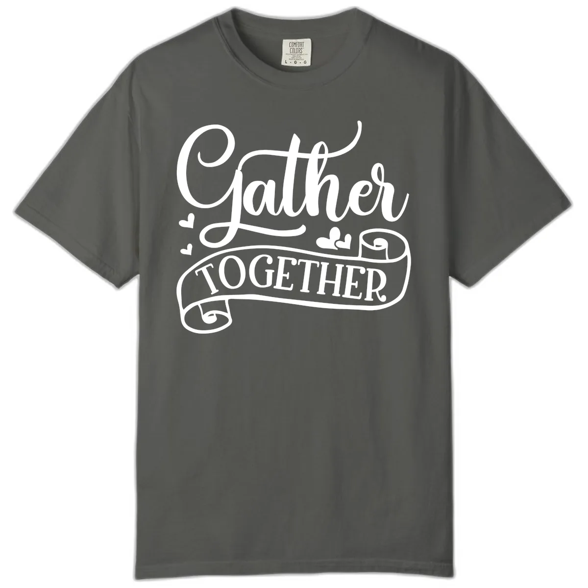 Gather Together Family Script Design Comfort Color in Pepper