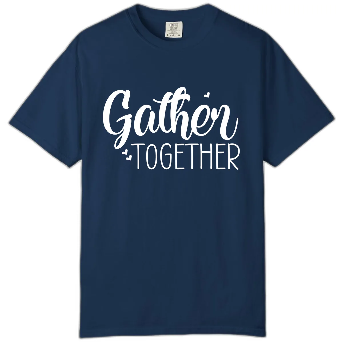 Gather Together Script Design Comfort Color in Navy