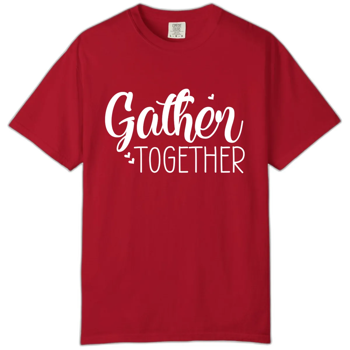 Gather Together Script Design Comfort Color in Red