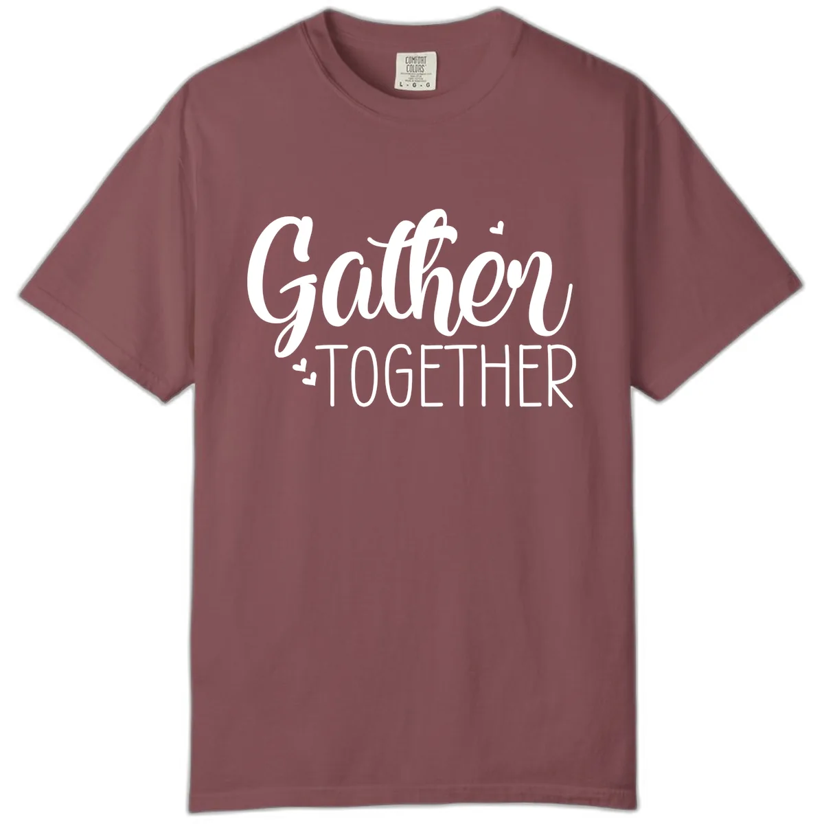 Gather Together Script Design Comfort Color in Brick