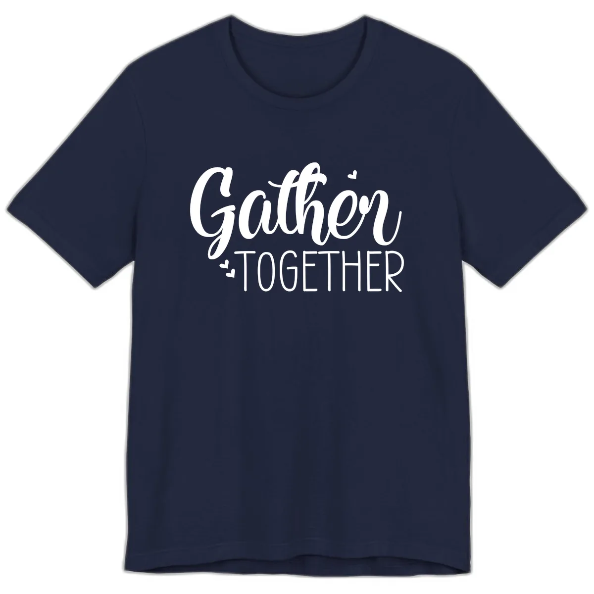 Gather Together Script Design Premium T-Shirt in Navy