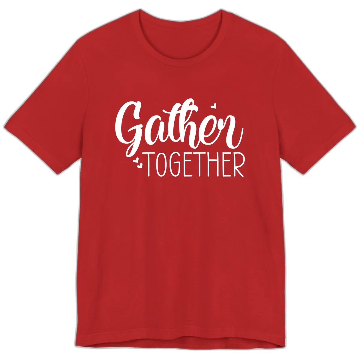 Gather Together Script Design Premium T-Shirt in Red