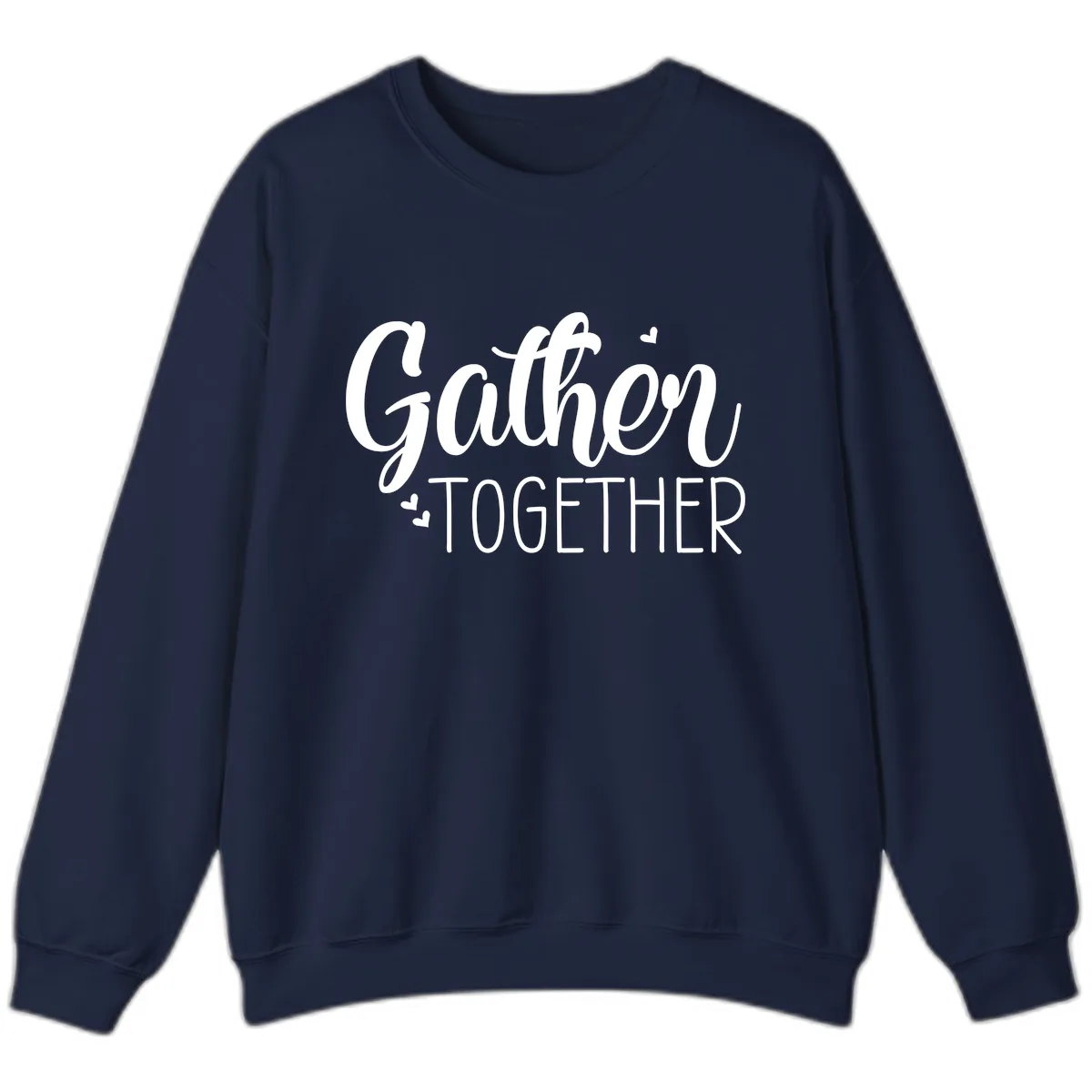Gather Together Script Design Sweatshirt in Navy