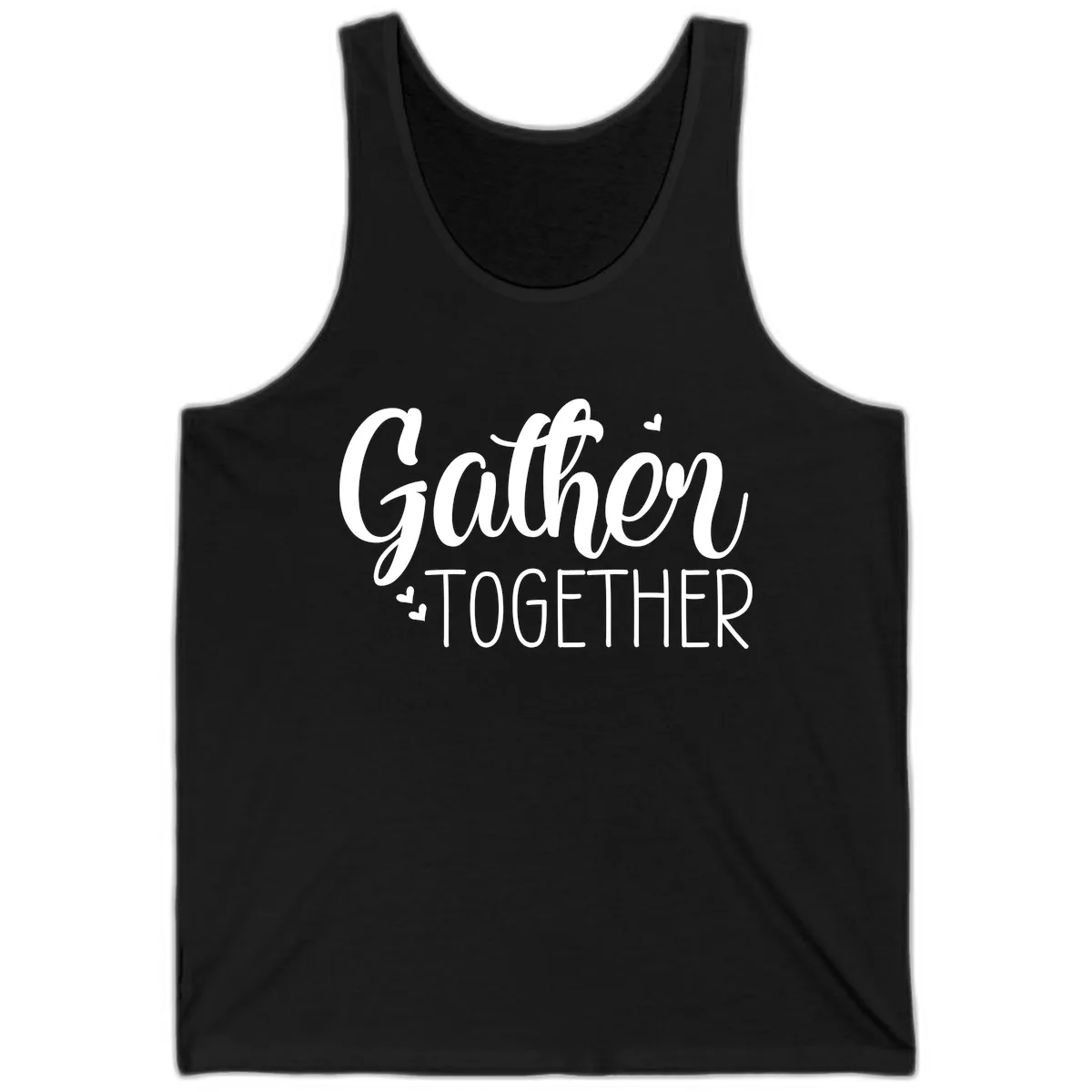 Gather Together Script Design Tank in Black