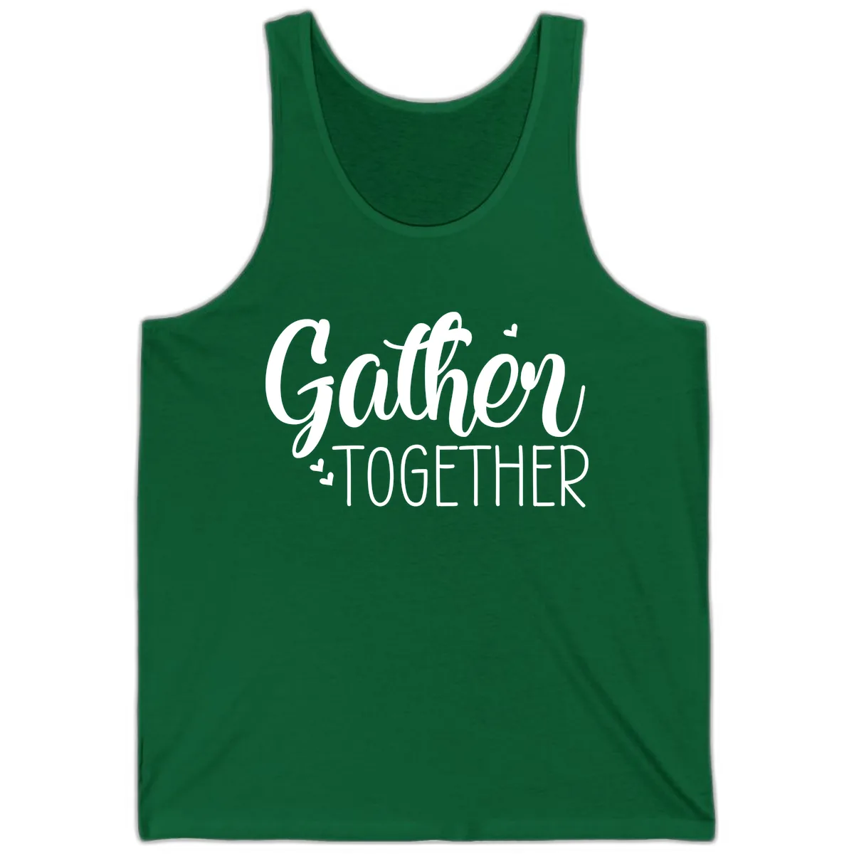 Gather Together Script Design Tank in Kelly