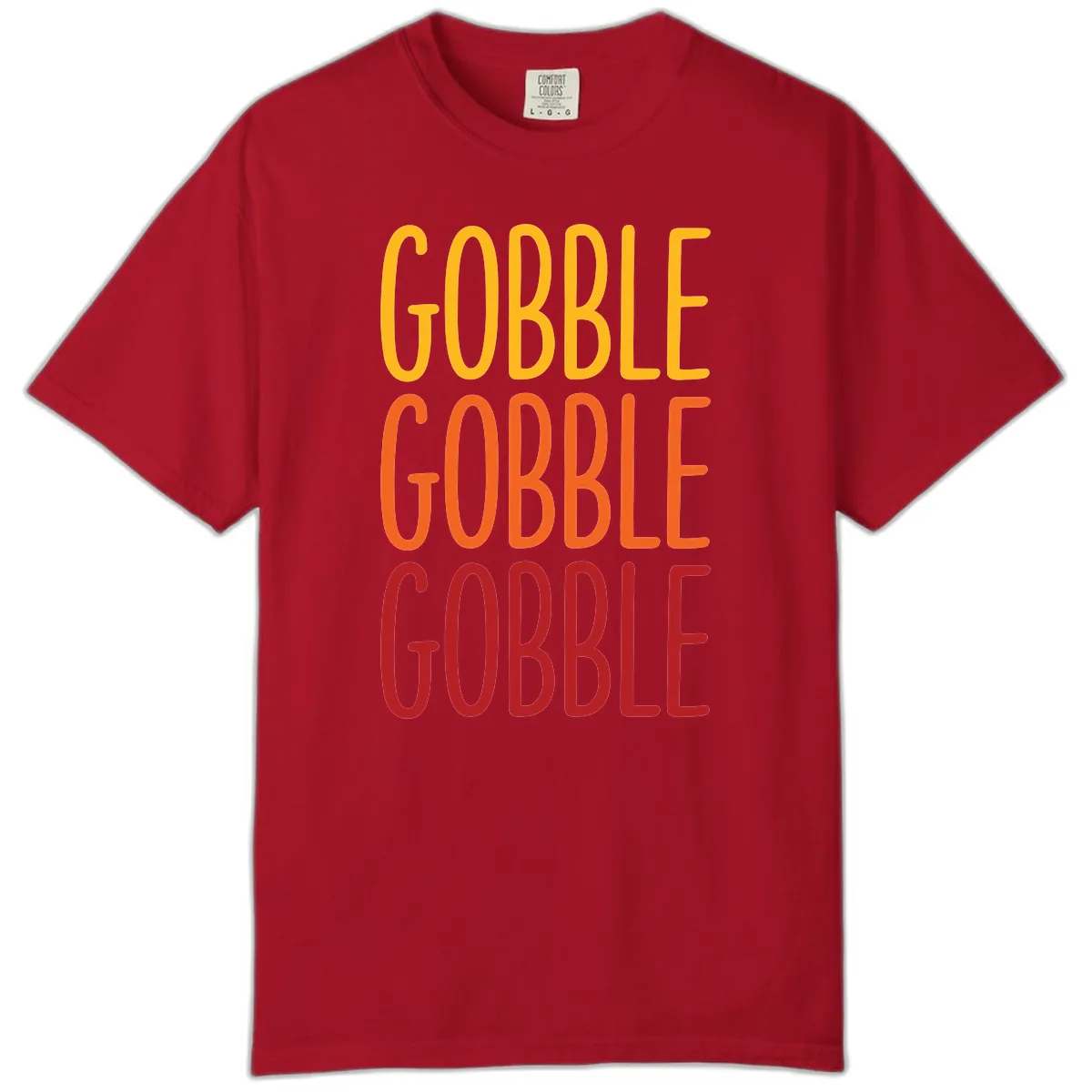 Gobble Gobble Thanksgiving Greeting Comfort Color in Red