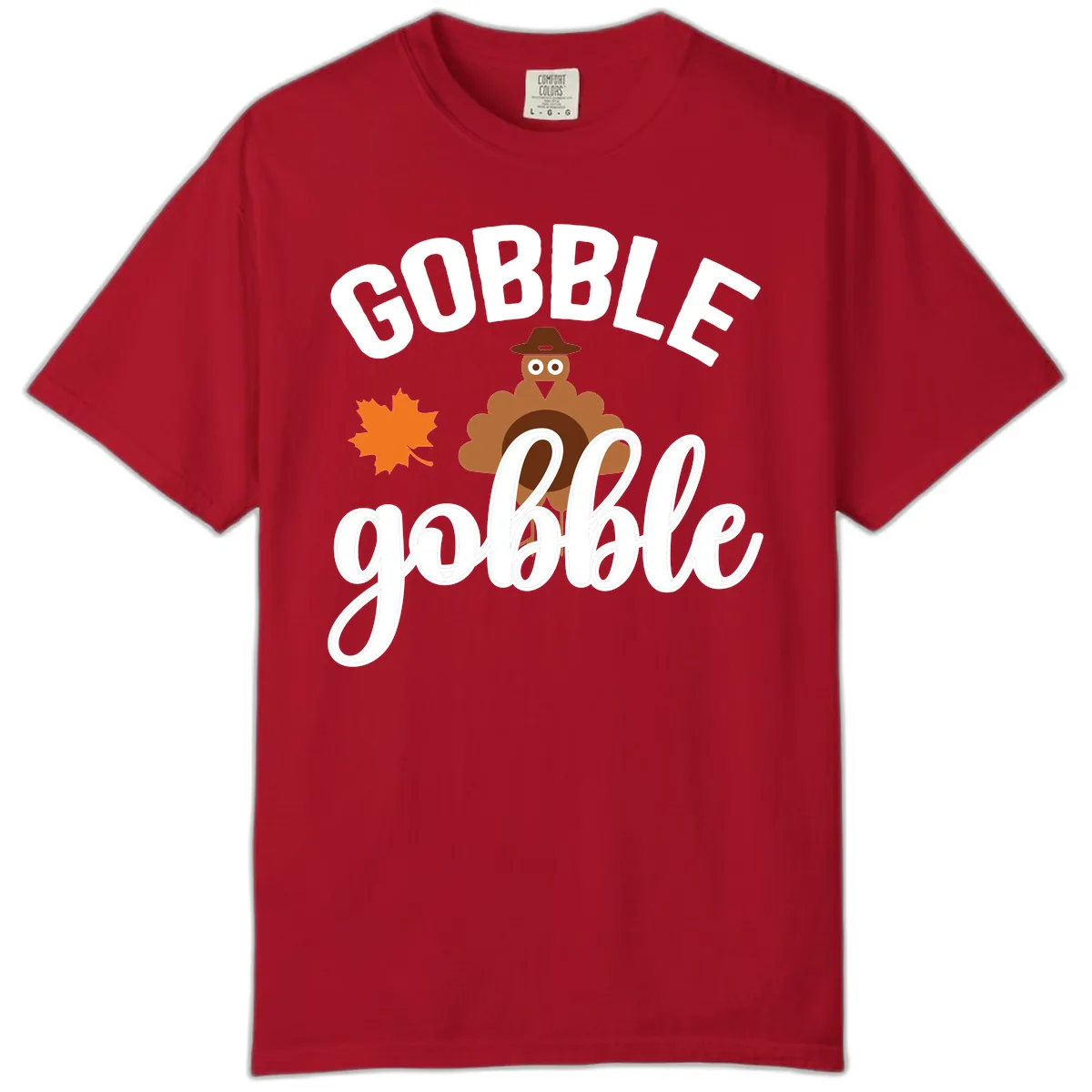 Gobble Gobble Turkey Thanksgiving Design Comfort Color in Red
