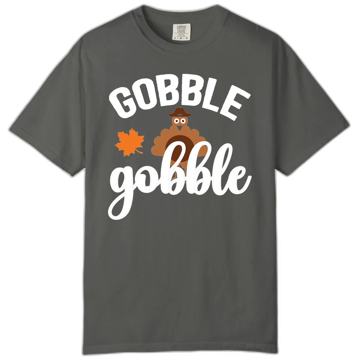 Gobble Gobble Turkey Thanksgiving Design Comfort Color in Pepper