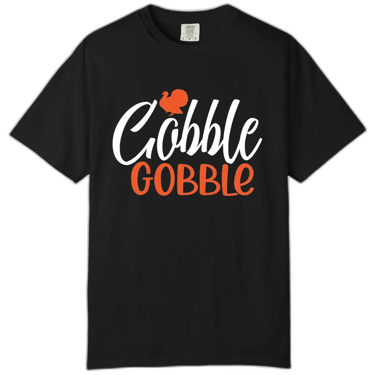 Gobble Gobble Turkey Thanksgiving Design Comfort Color in Black