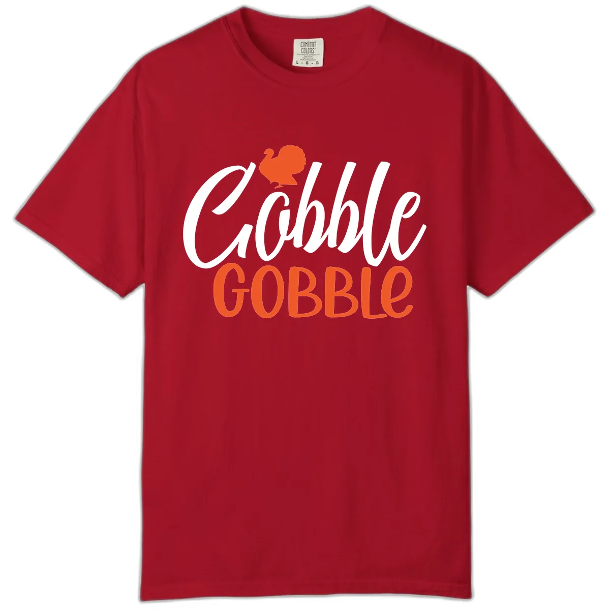 Gobble Gobble Turkey Thanksgiving Design Comfort Color in Red