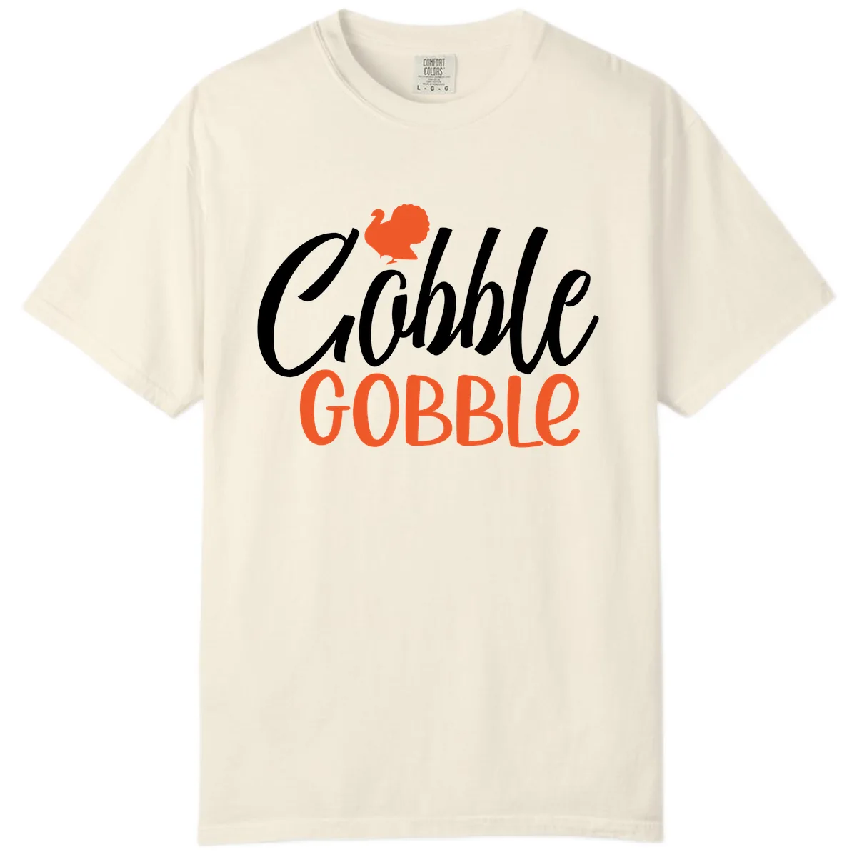 Gobble Gobble Turkey Thanksgiving Design Comfort Color in Ivory