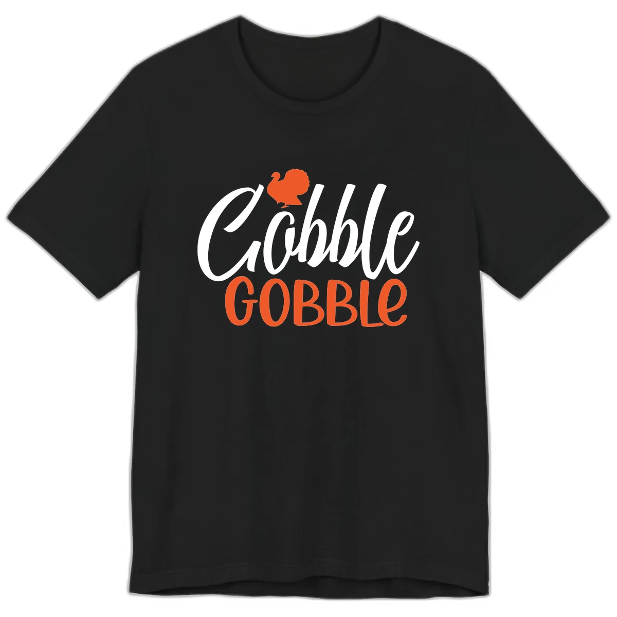 Gobble Gobble Turkey Thanksgiving Design Premium T-Shirt in Black