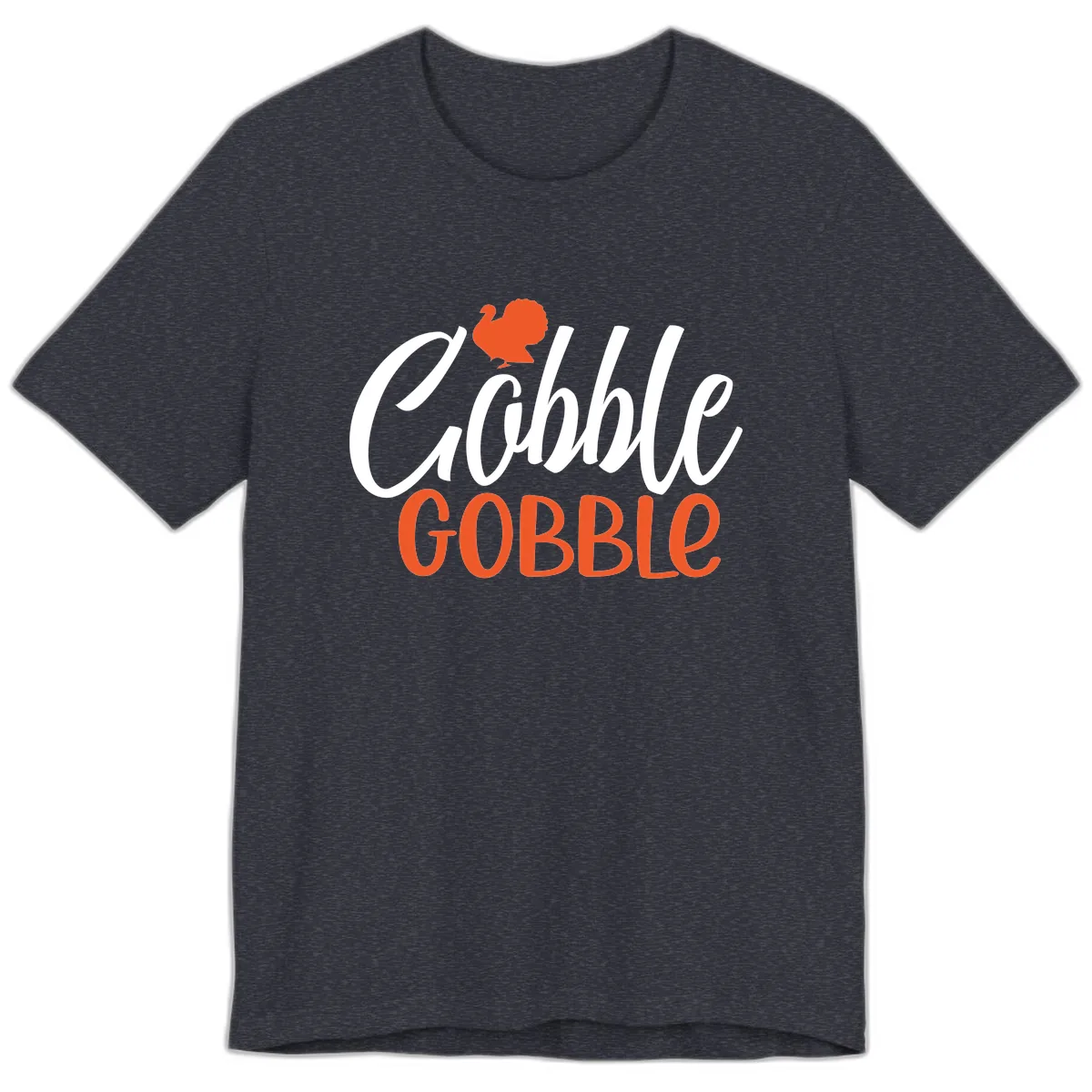 Gobble Gobble Turkey Thanksgiving Design Premium T-Shirt in Heather Navy