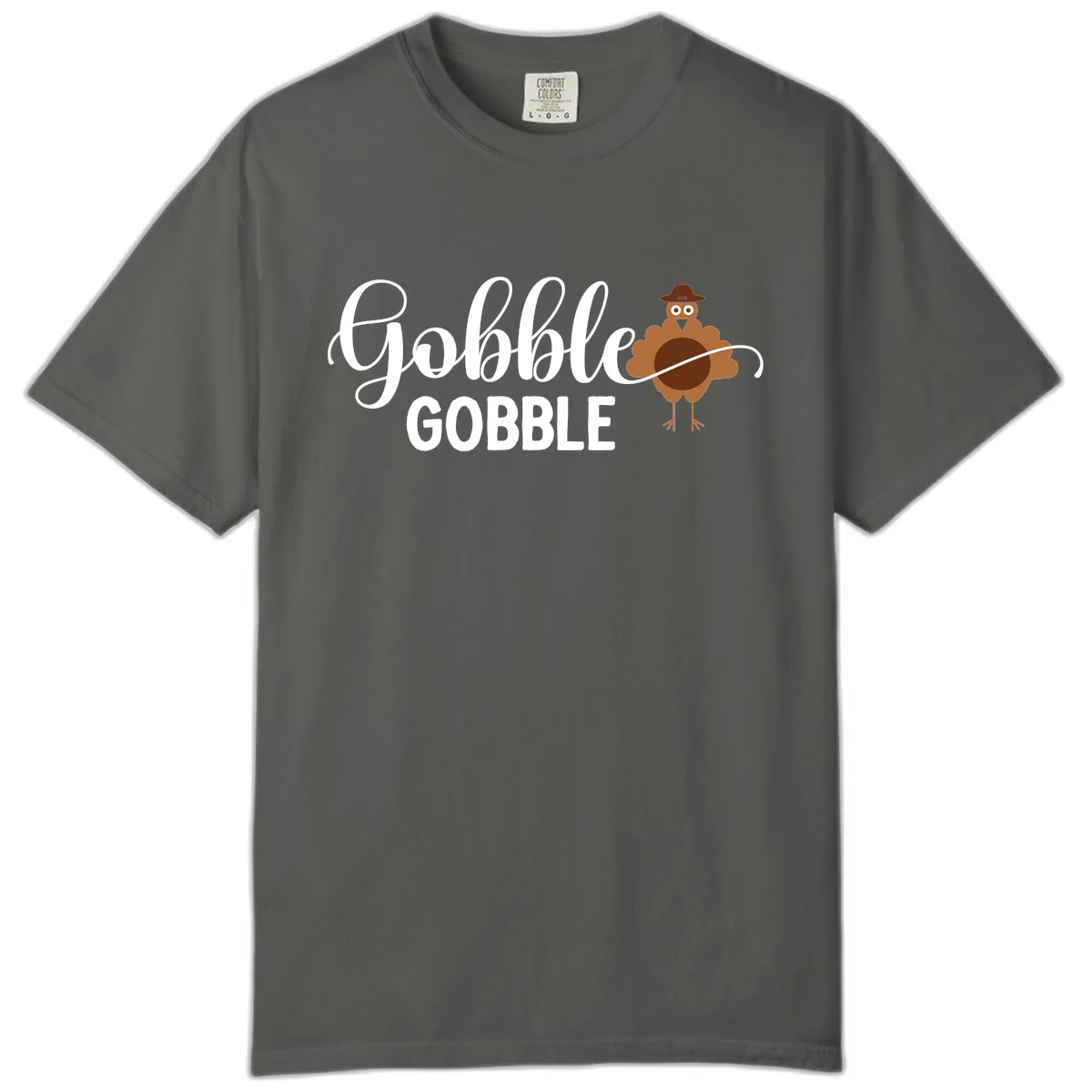Gobble Gobble Turkey Thanksgiving Celebration Comfort Color in Pepper