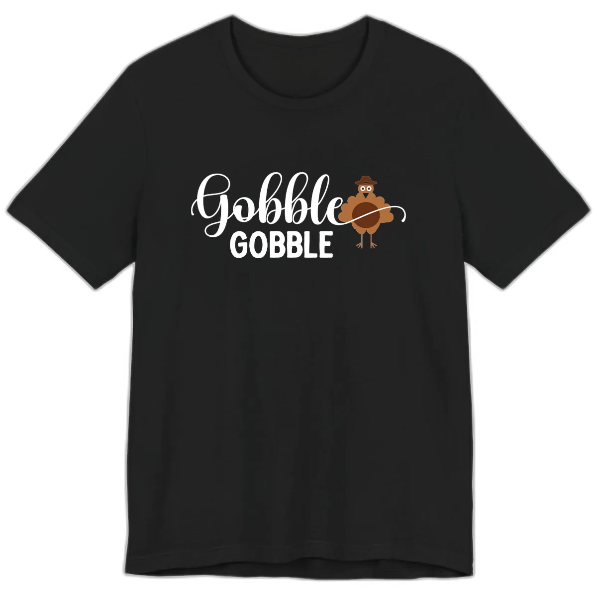 Gobble Gobble Turkey Thanksgiving Celebration Premium T-Shirt in Black