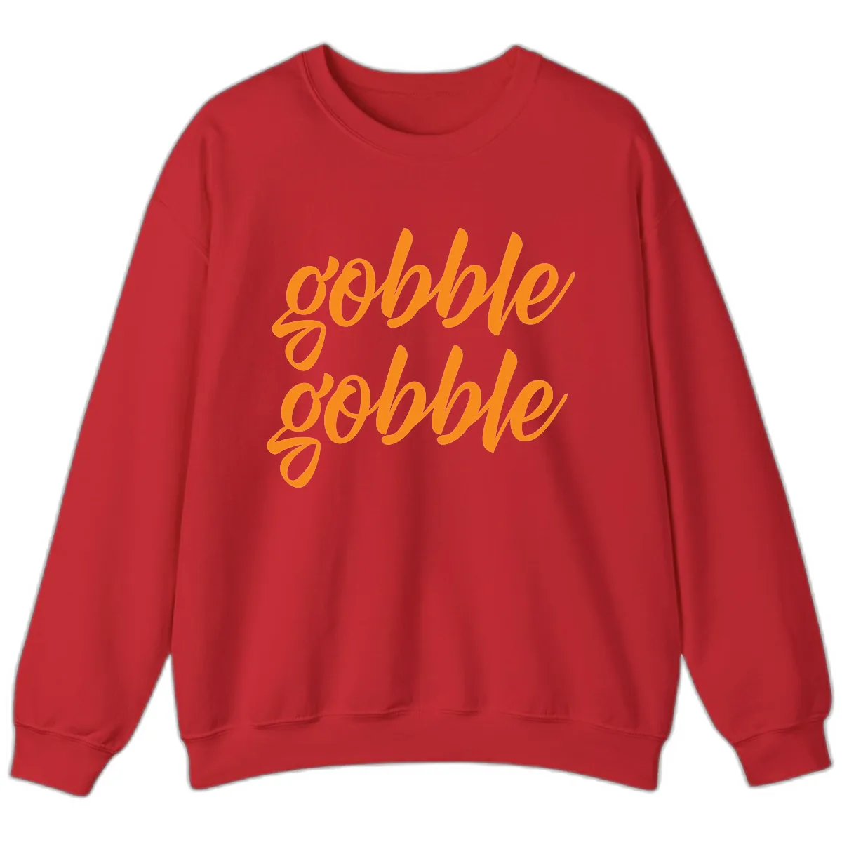 Gobble Gobble Thanksgiving Phrase Sweatshirt in Red