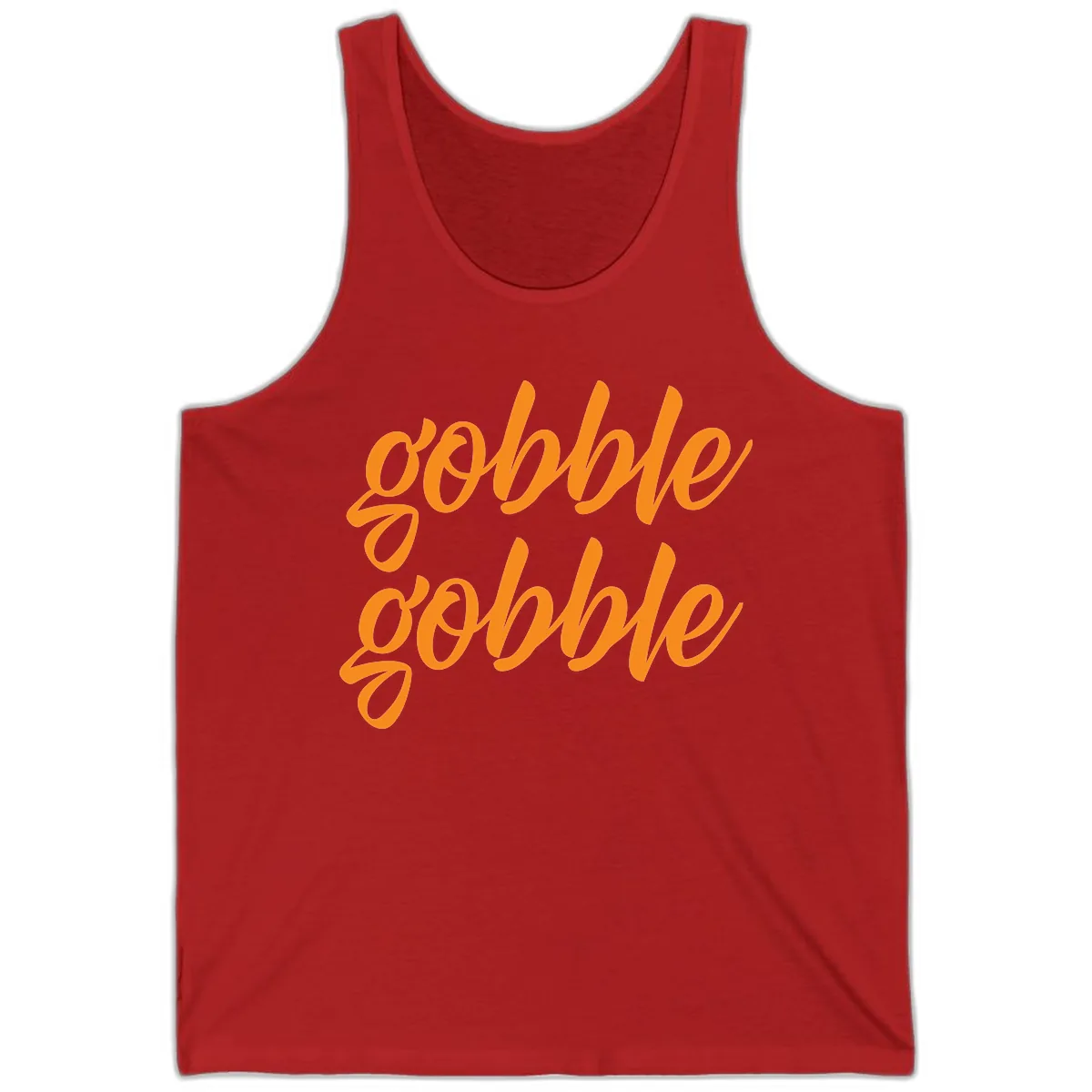 Gobble Gobble Thanksgiving Phrase Tank in Red
