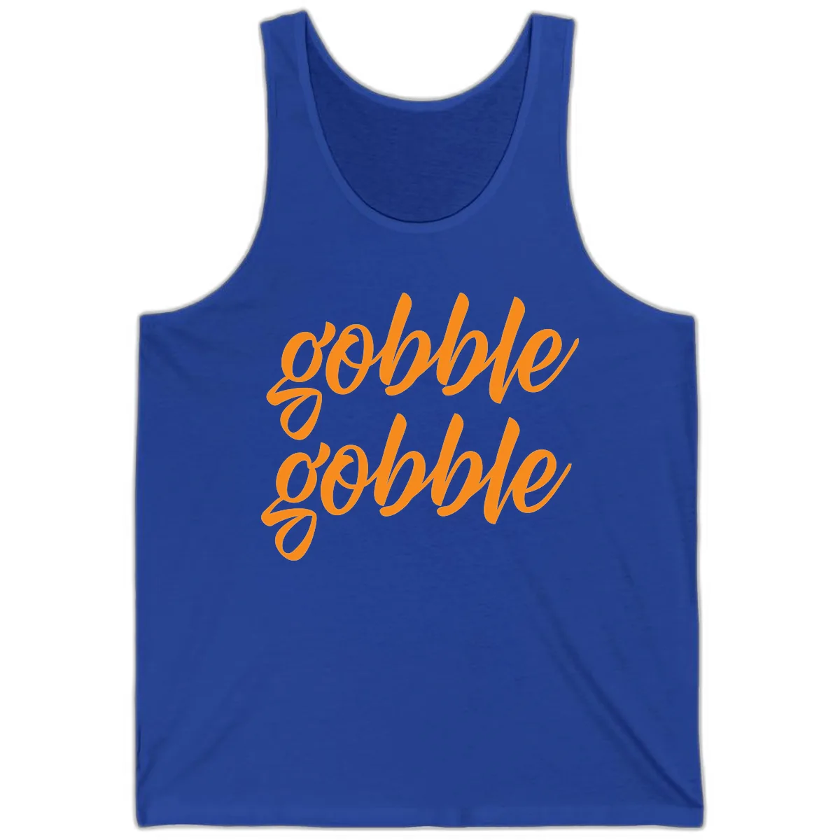 Gobble Gobble Thanksgiving Phrase Tank in True Royal