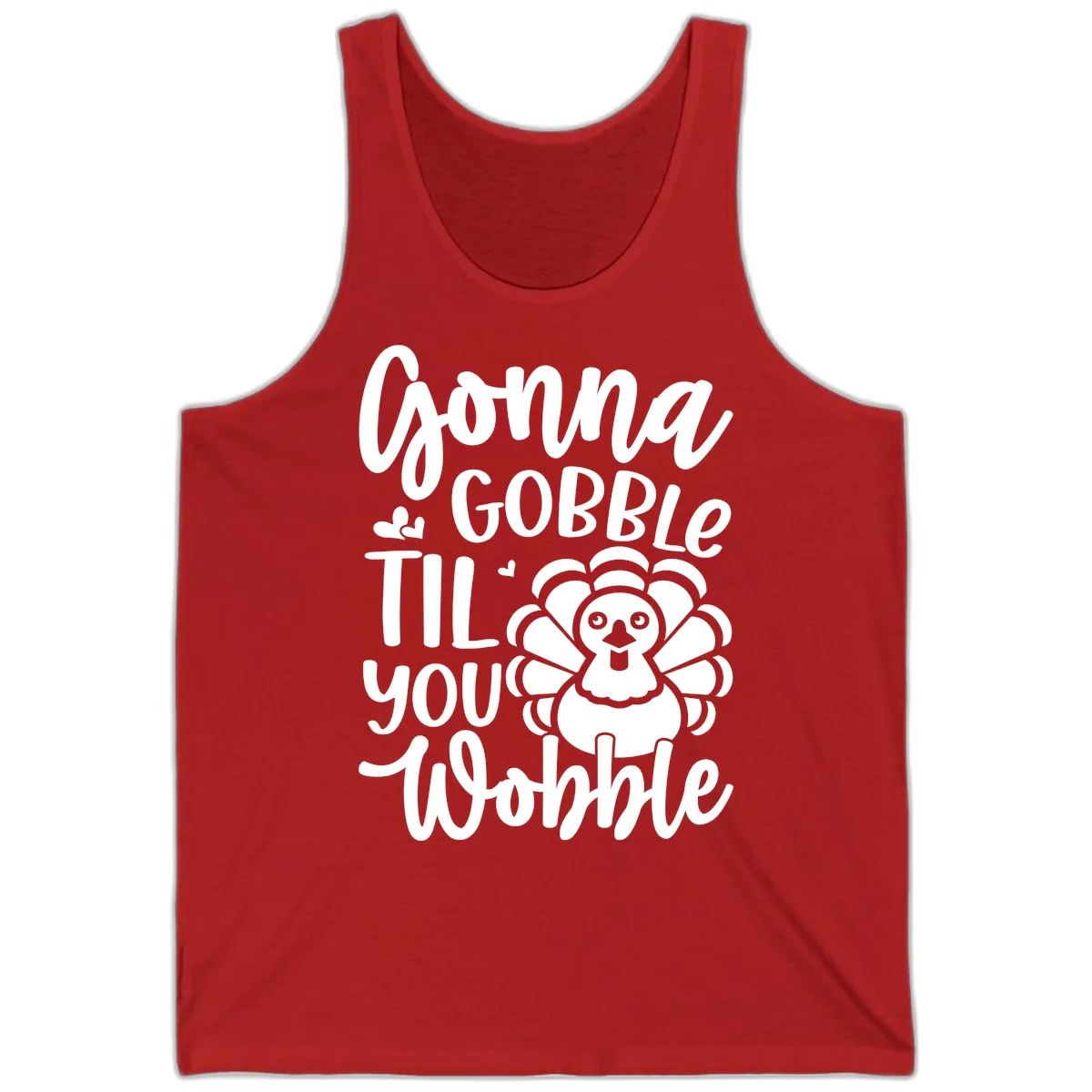 Gonna Gobble 'Til You Wobble Turkey Tank in Red