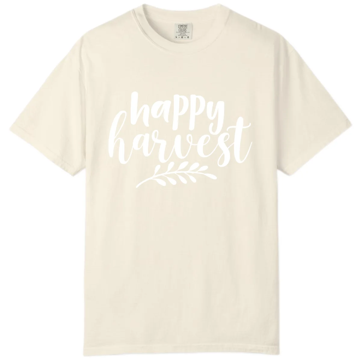 Happy Harvest Autumn Leaves Design Comfort Color in Ivory