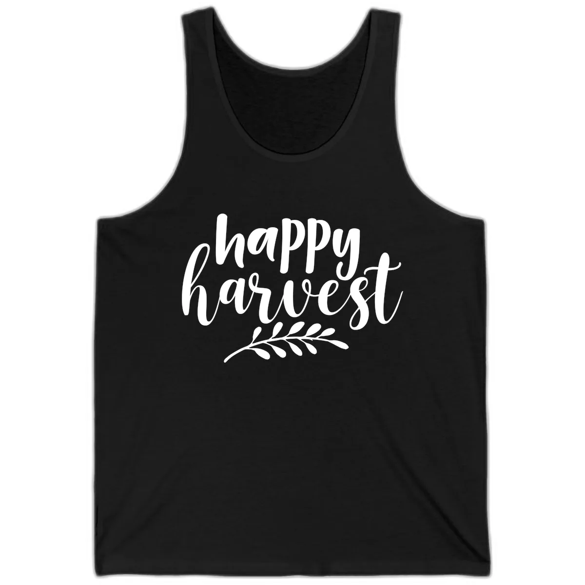 Happy Harvest Script Design Tank in Black