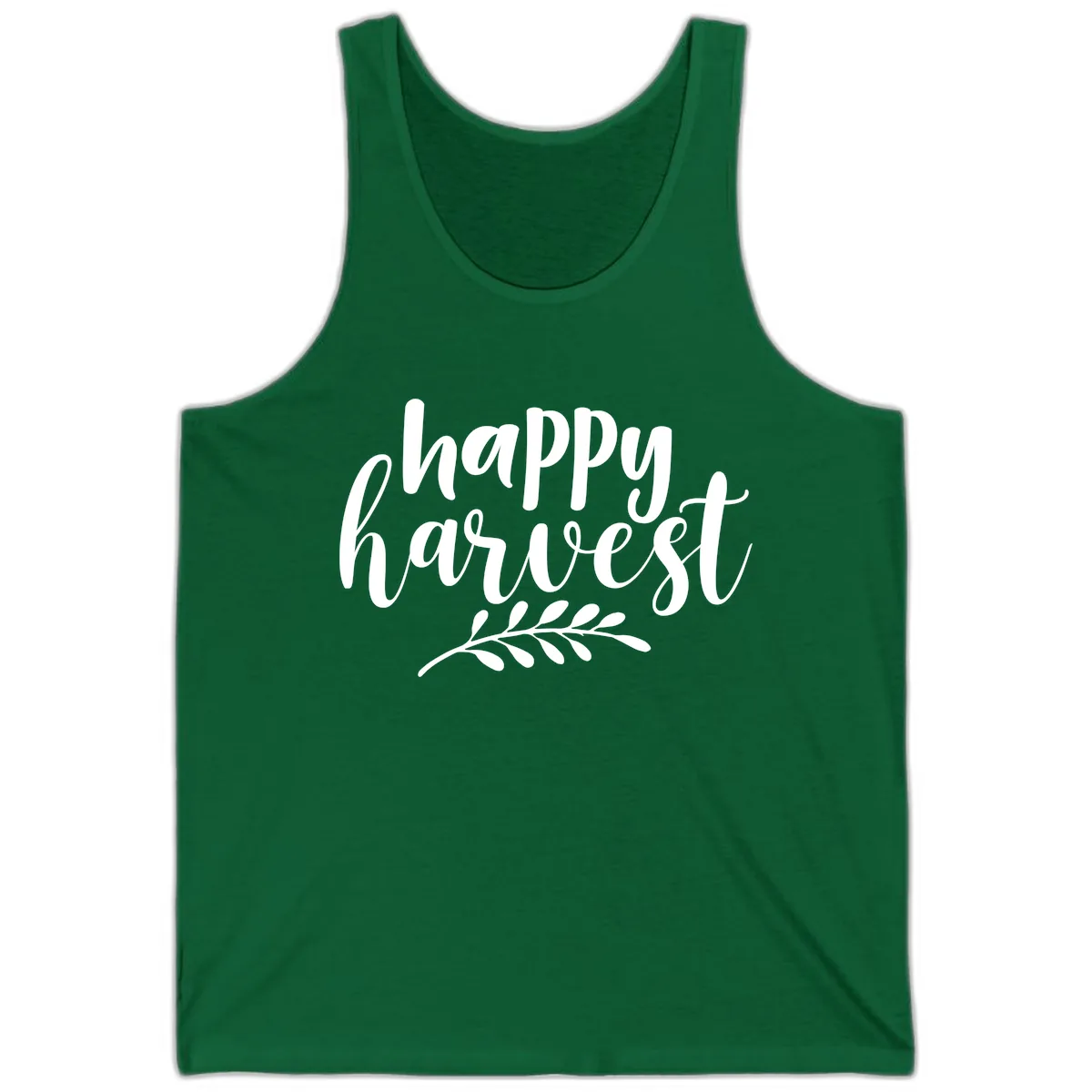 Happy Harvest Script Design Tank in Kelly