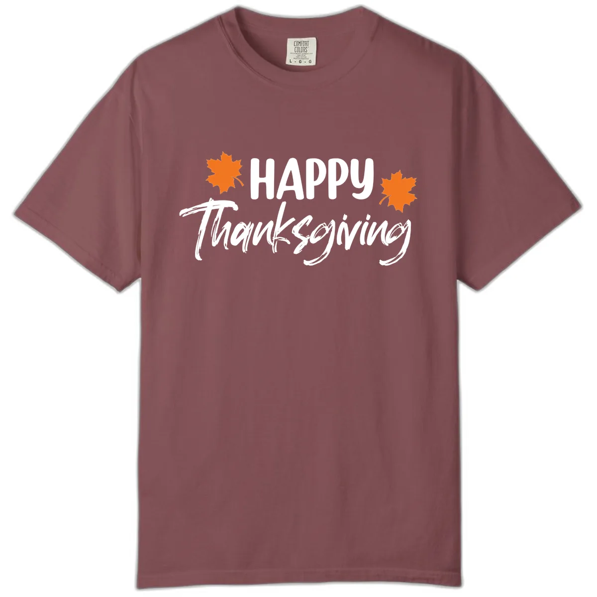 Happy Thanksgiving Typography Design Comfort Color in Brick