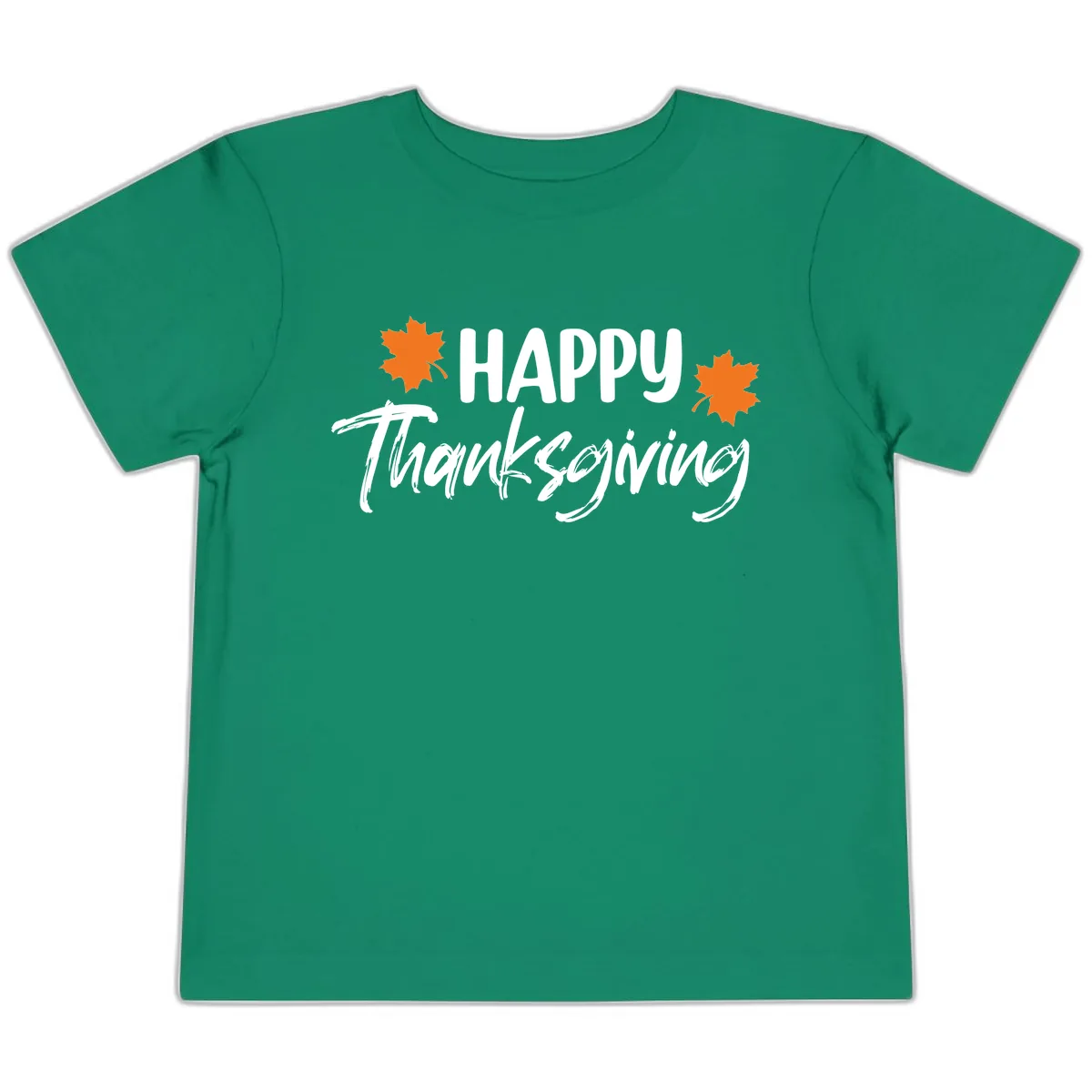 Happy Thanksgiving Typography Design Toddler T-Shirt in Kelly