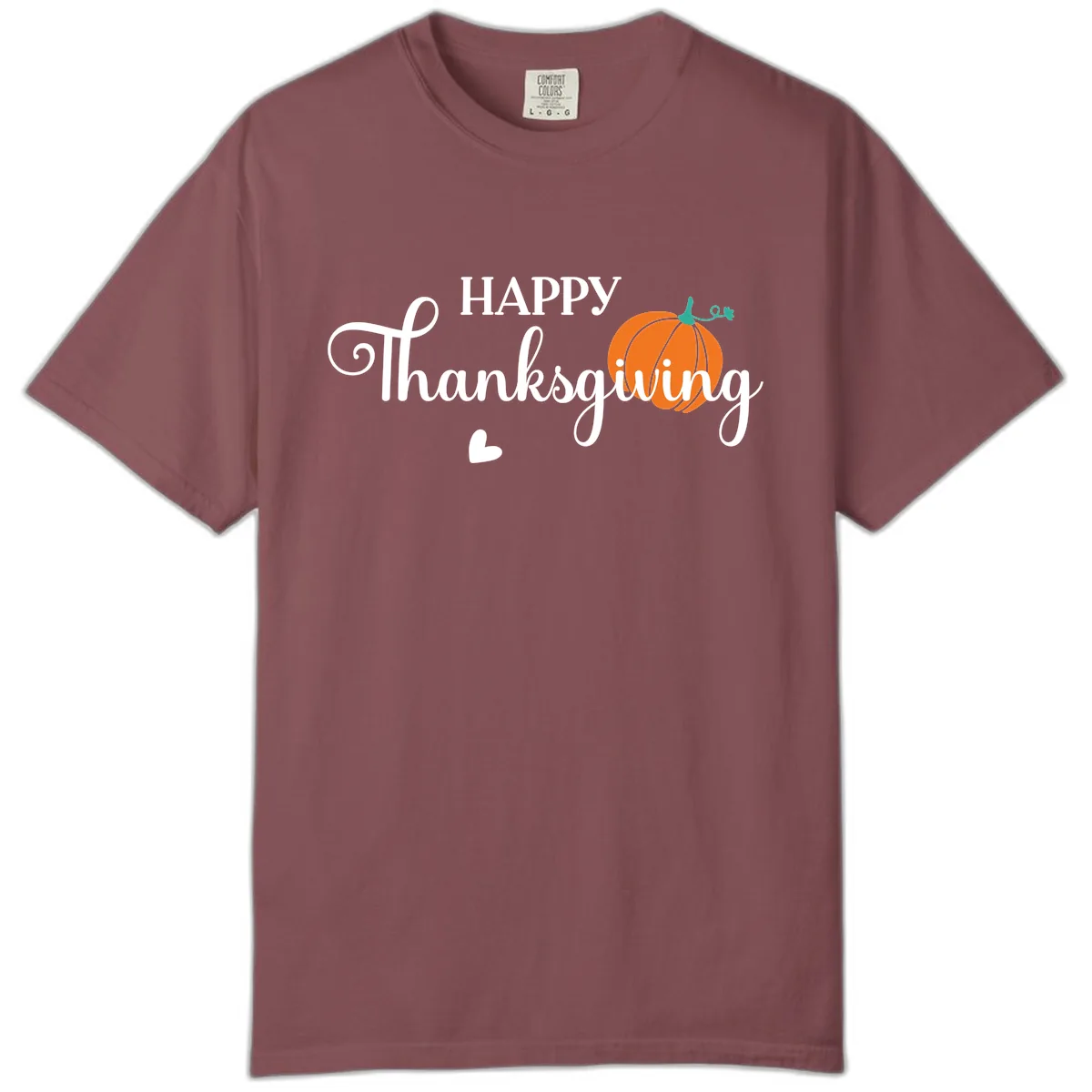 Happy Thanksgiving Script Design Comfort Color in Brick