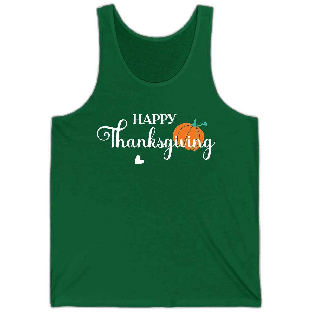 Happy Thanksgiving Script Design Tank in Kelly