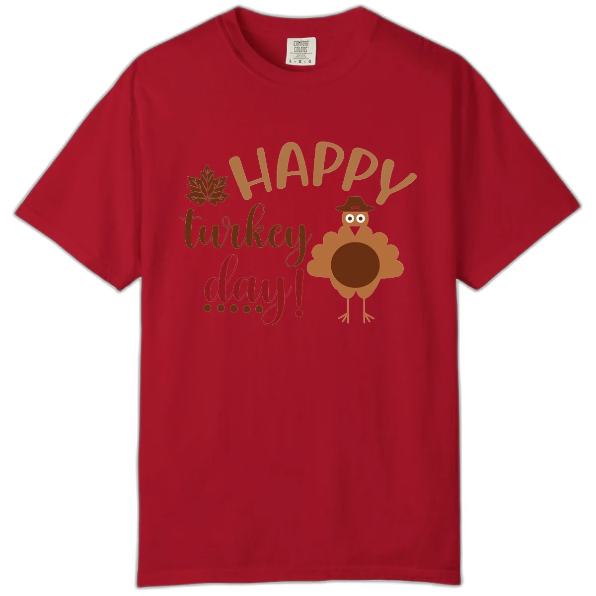 Happy Turkey Day Wholesome Thanksgiving Comfort Color in Red