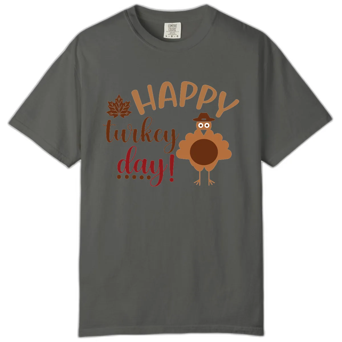 Happy Turkey Day Wholesome Thanksgiving Comfort Color in Pepper