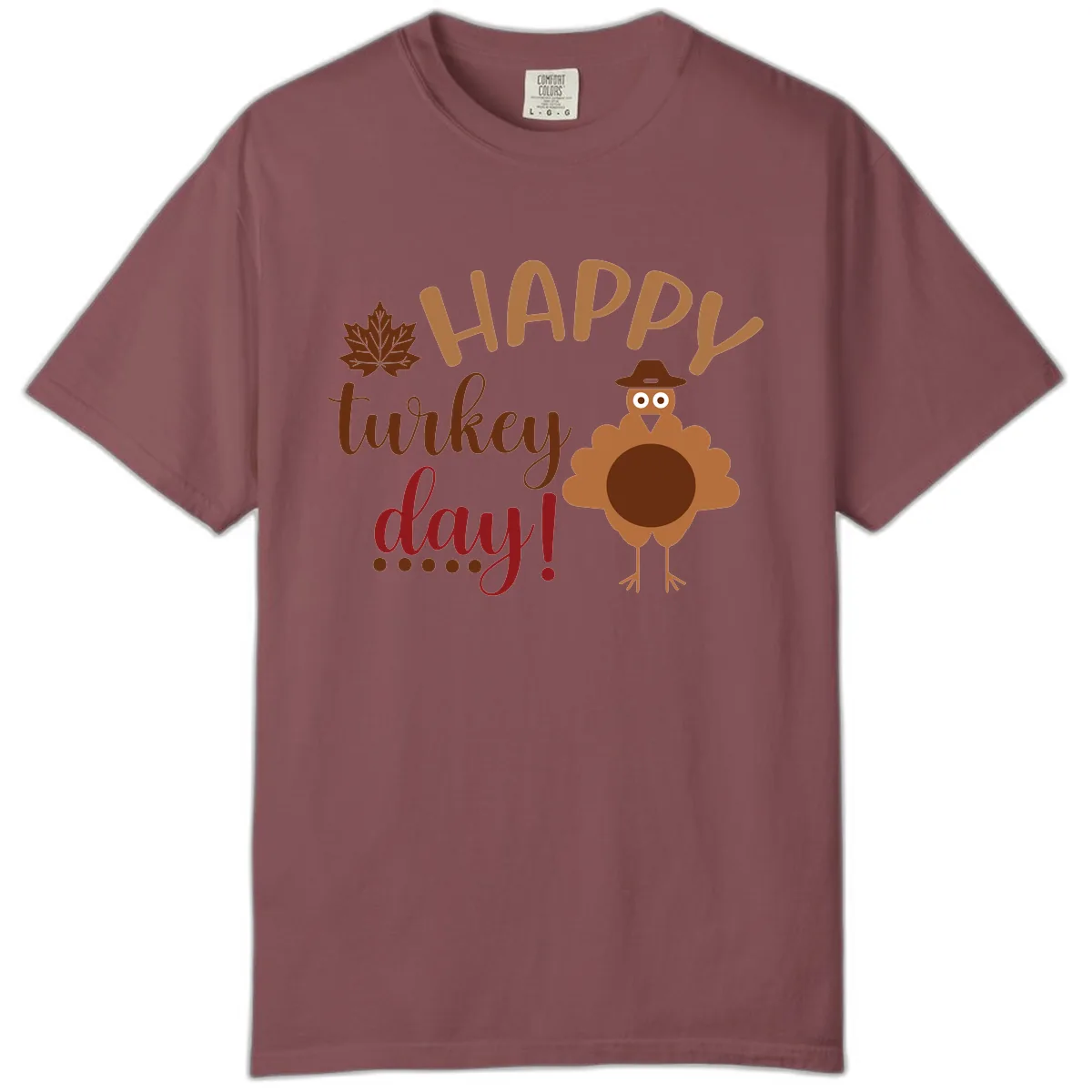 Happy Turkey Day Wholesome Thanksgiving Comfort Color in Brick