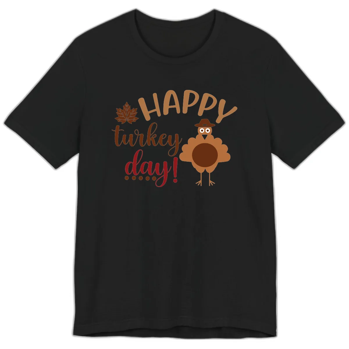Happy Turkey Day Wholesome Thanksgiving Premium T-Shirt in Black