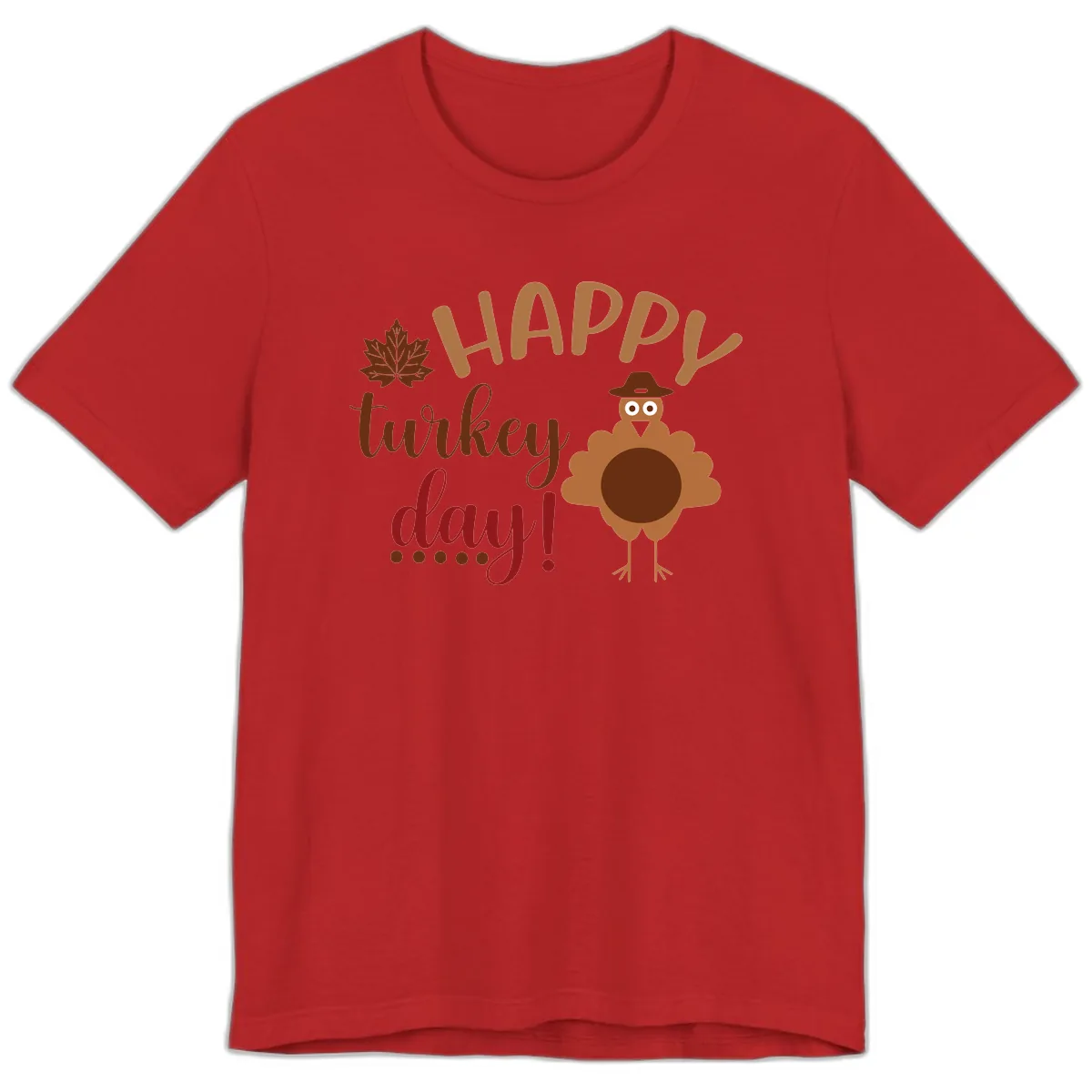Happy Turkey Day Wholesome Thanksgiving Premium T-Shirt in Red