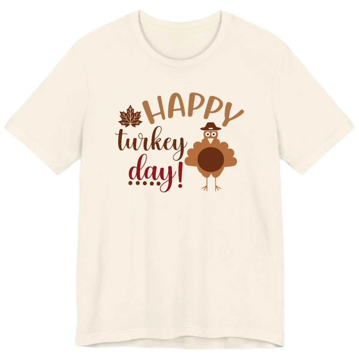 Happy Turkey Day Wholesome Thanksgiving Premium T-Shirt in Natural