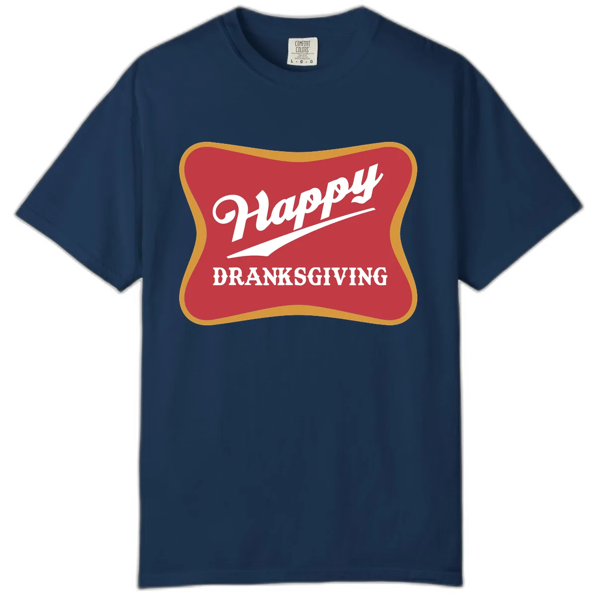 Happy Dranksgiving Holiday Design Comfort Color in Navy