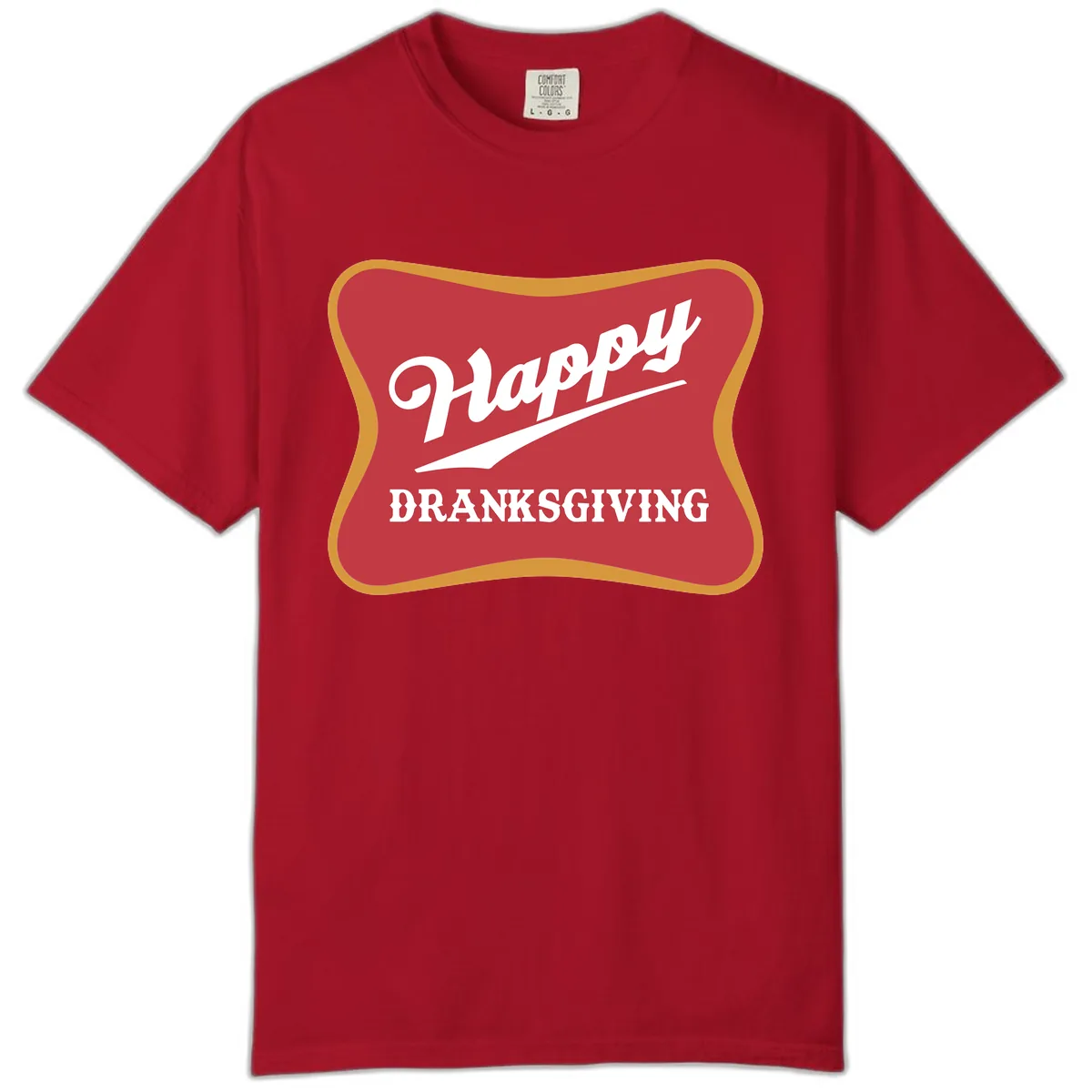 Happy Dranksgiving Holiday Design Comfort Color in Red