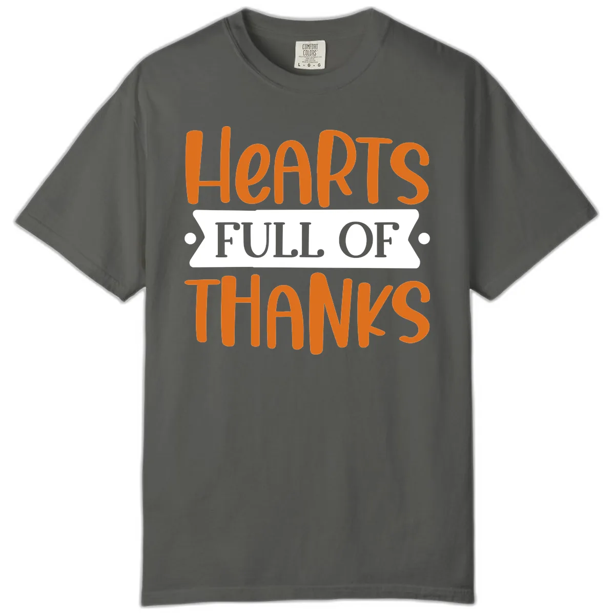 Hearts Full Of Thanks Thanksgiving Design Comfort Color in Pepper
