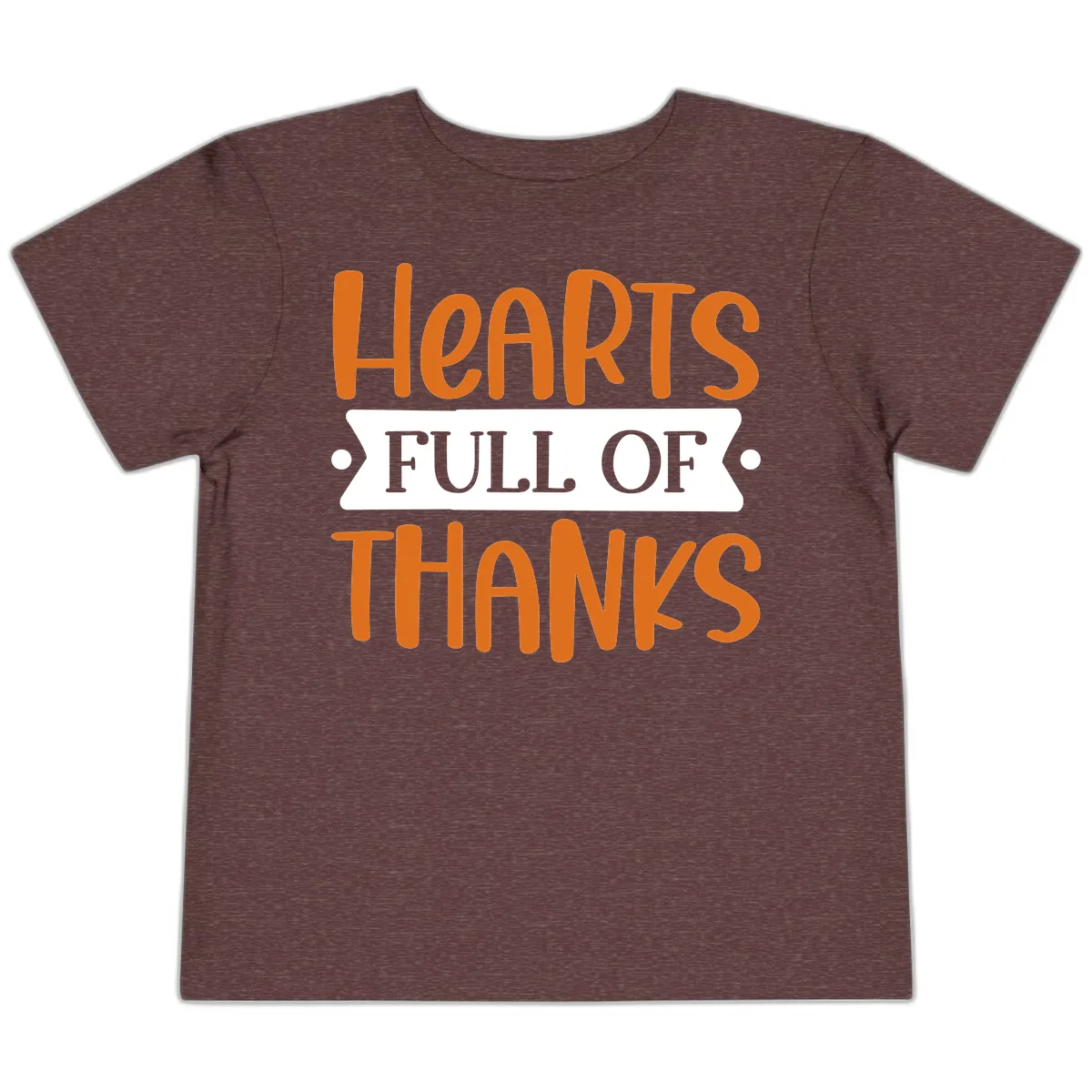 Hearts Full Of Thanks Thanksgiving Design Toddler T-Shirt in Heather Maroon