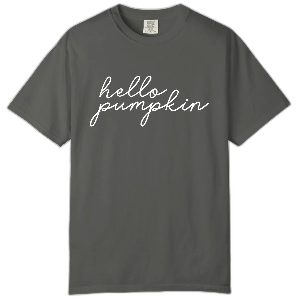 Hello Pumpkin Script Design Comfort Color in Pepper