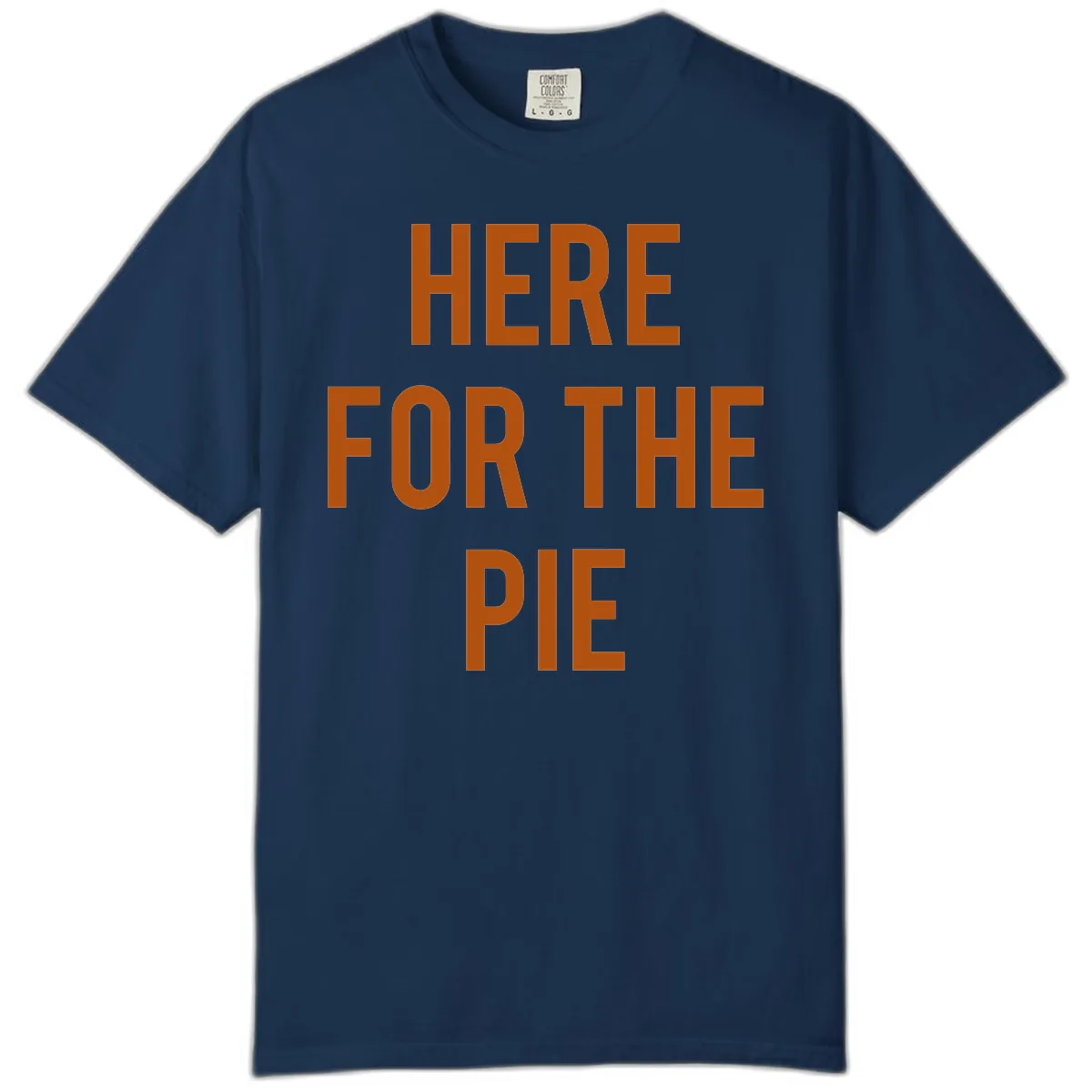 Here For The Pie Thanksgiving Phrase Comfort Color in Navy