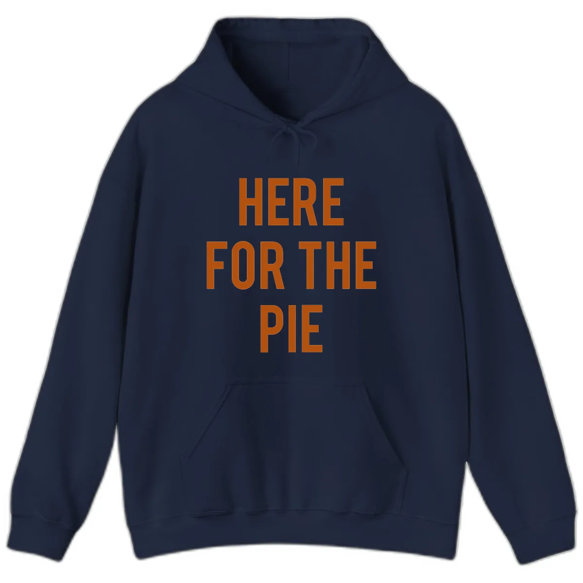 Here For The Pie Thanksgiving Phrase Hoodie in Navy