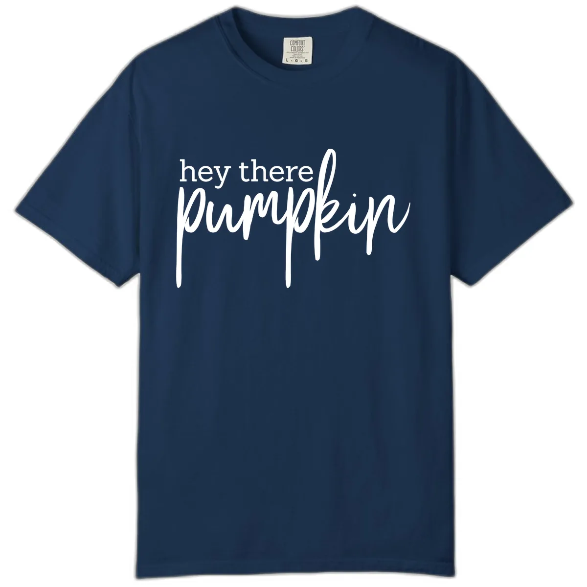 Hey There Pumpkin Seasonal Greeting Comfort Color in Navy