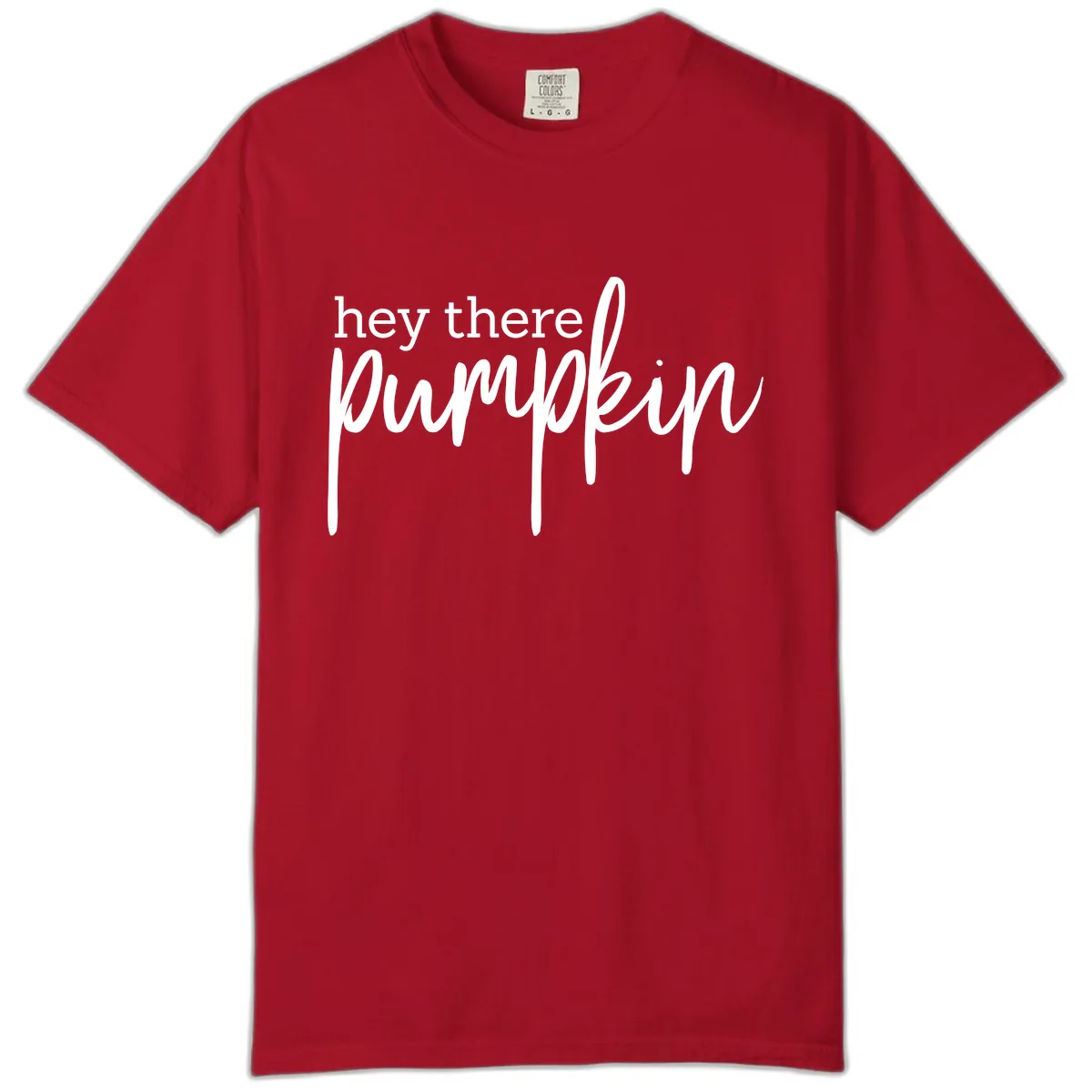 Hey There Pumpkin Seasonal Greeting Comfort Color in Red