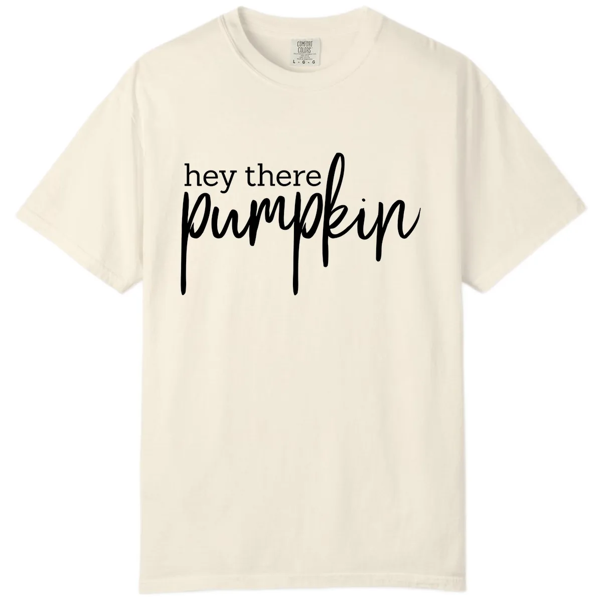 Hey There Pumpkin Seasonal Greeting Comfort Color in Ivory