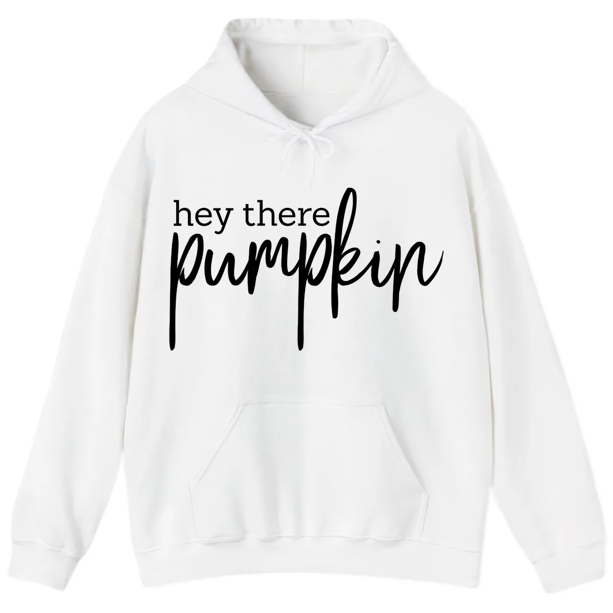 Hey There Pumpkin Seasonal Greeting Hoodie in White