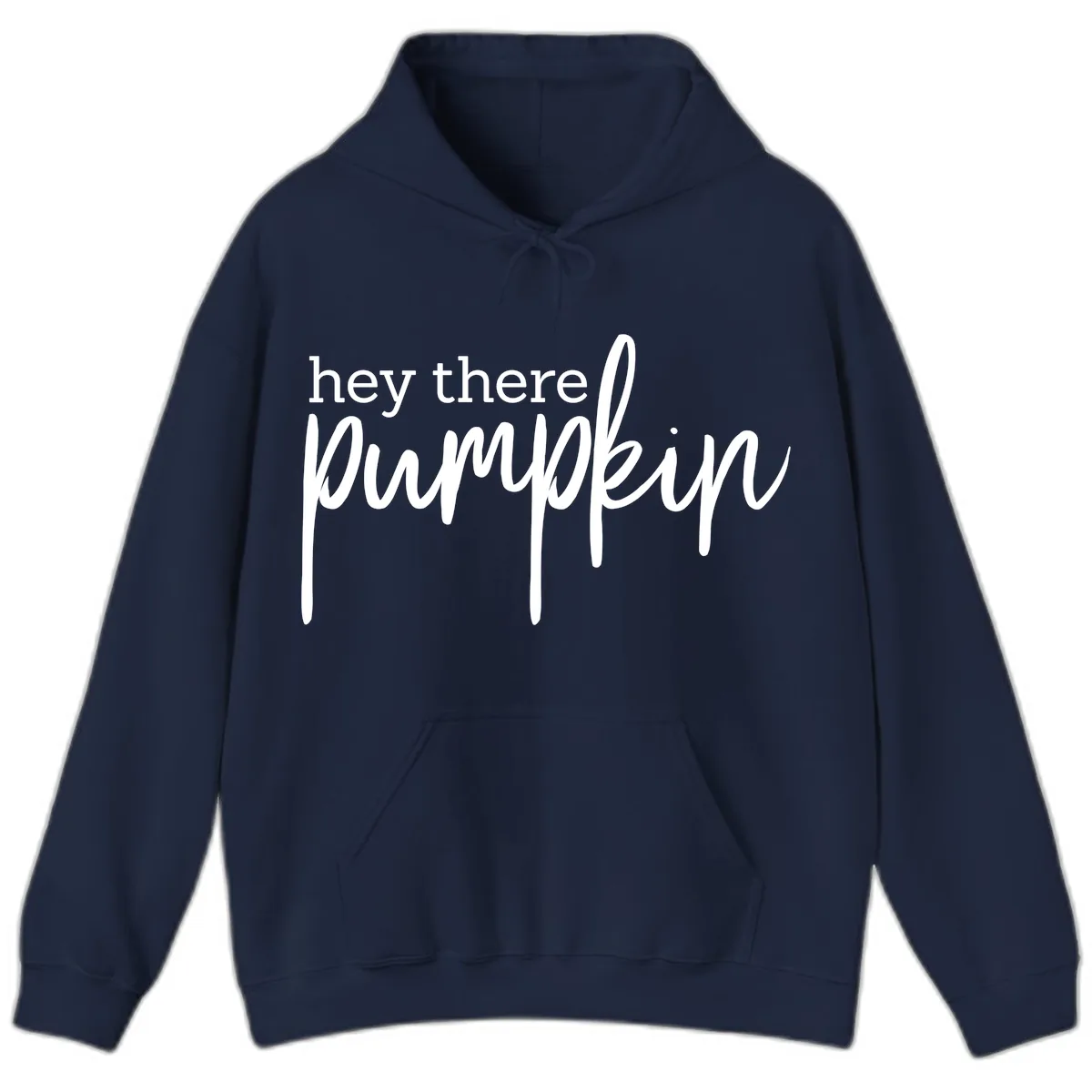 Hey There Pumpkin Seasonal Greeting Hoodie in Navy
