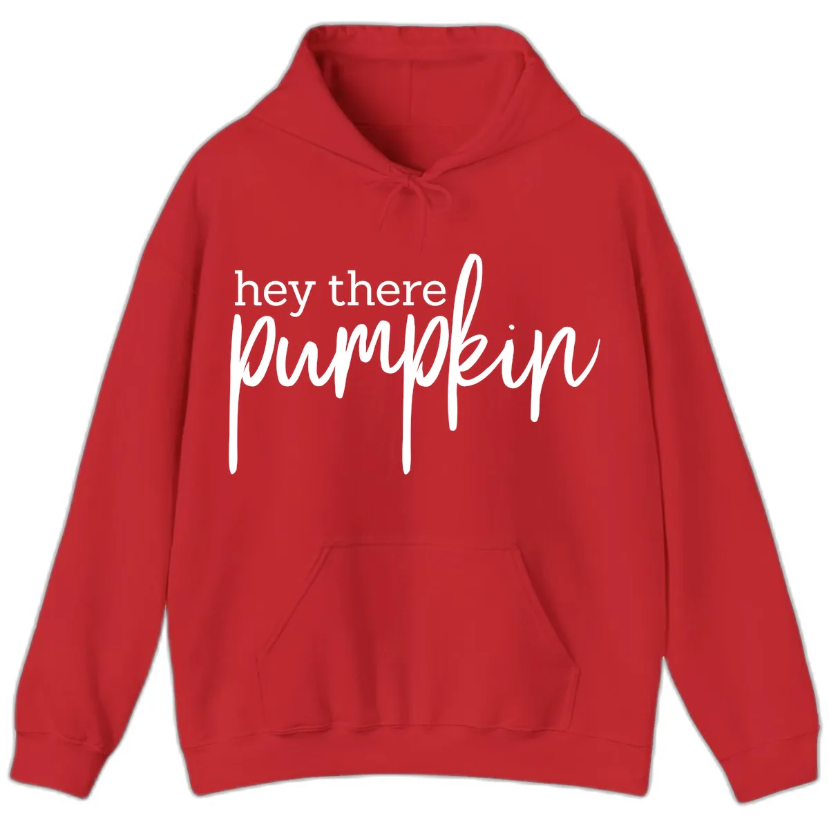 Hey There Pumpkin Seasonal Greeting Hoodie in Red