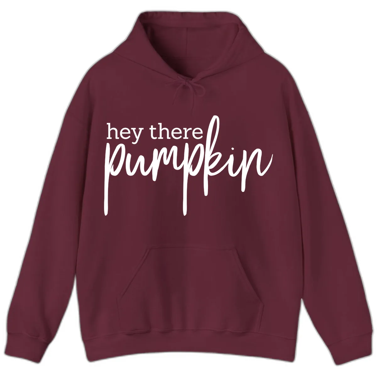 Hey There Pumpkin Seasonal Greeting Hoodie in Maroon